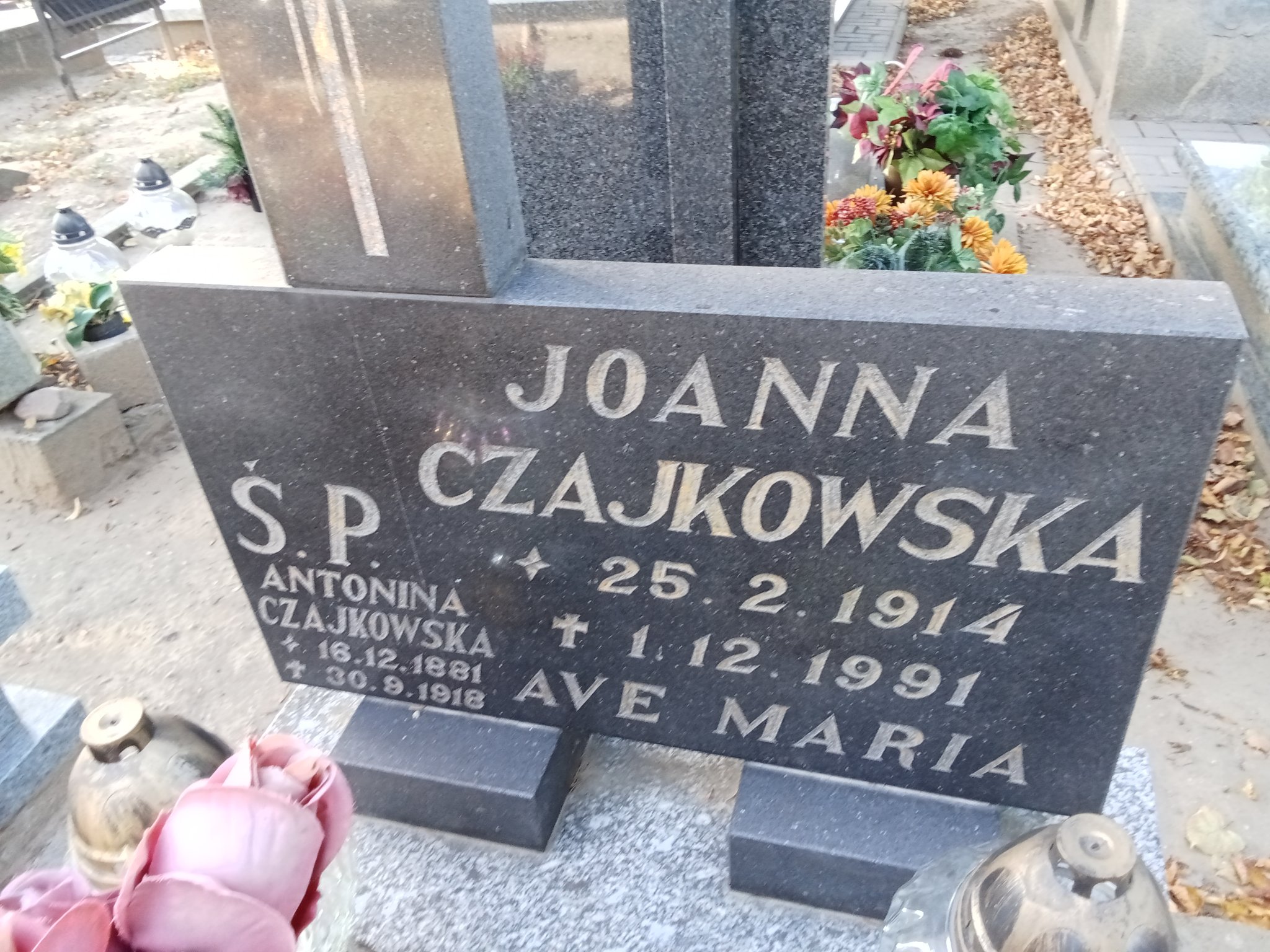 Antonina Czajkowska 1881 Murowana Goślina - Grobonet - Wyszukiwarka osób pochowanych